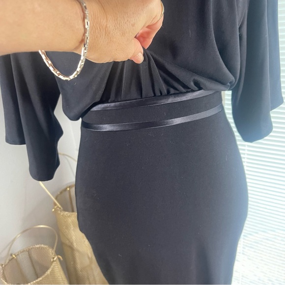 Givenchy Black Open Back Knee Length Tee Shirt Bodycon Viscose Dress Size 6 - Picture 12 of 16